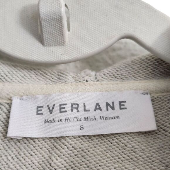 Everlane Sweater Womens Small Gray 100% Human Hoodie Pullover Sweatshirt Cotton - Picture 3 of 7